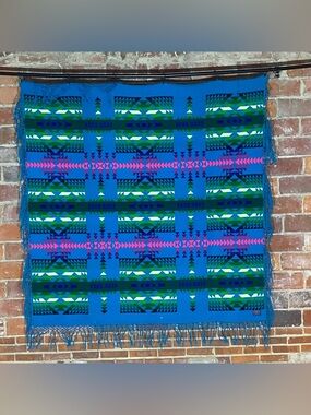 Vintage Pendleton Beaver State Wool Blanket 62” x 65”